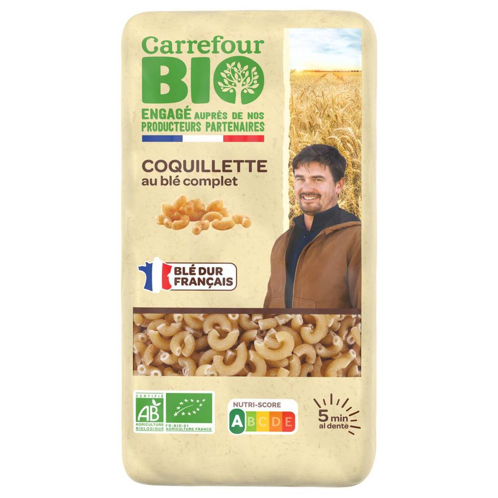 Carrefour Bio - Coquillette au blé complet