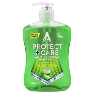 Astonish Protect + Care Anti-Bacterial Handwash Aloe Vera 600ml