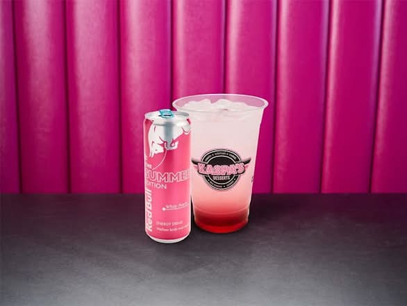 White Peach & Raspberry Redbull Cooler