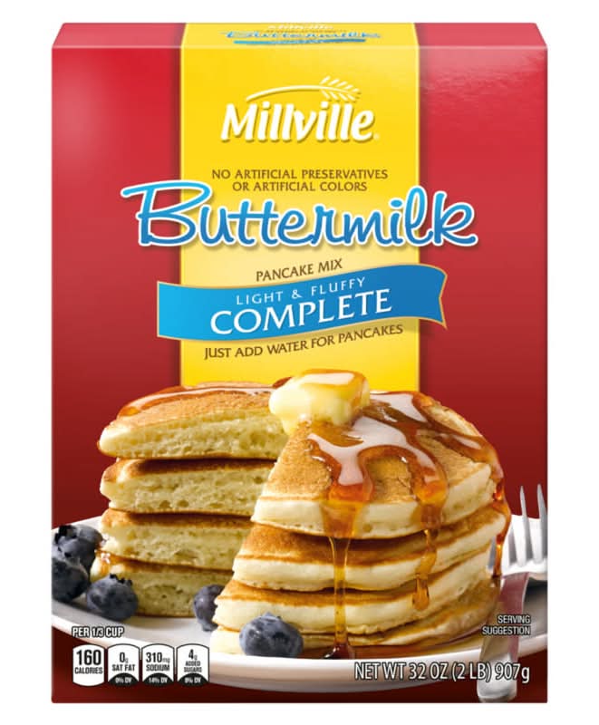 Millville Light & Fluffy Complete Pancake Mix, Buttermilk (32 oz)