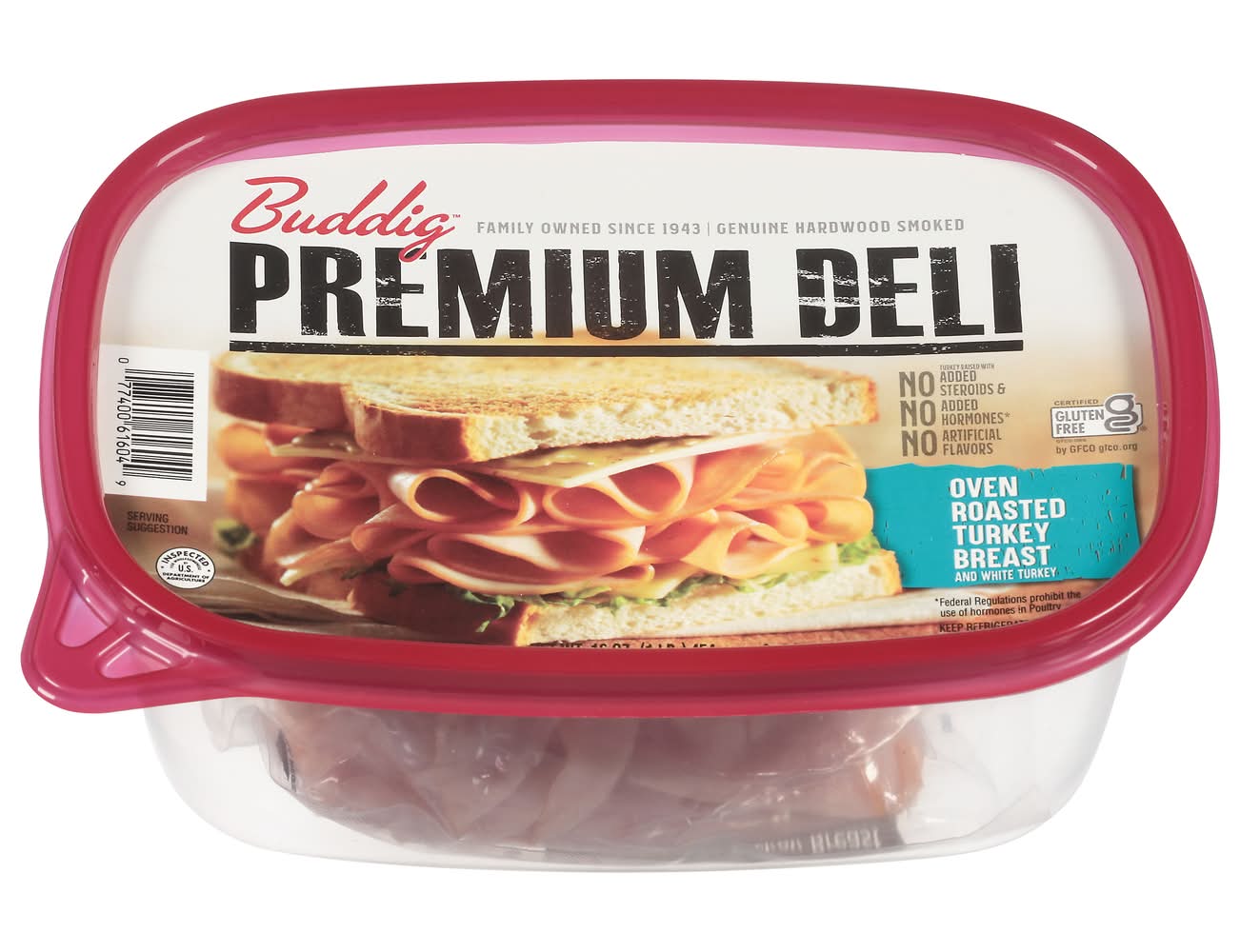 Buddig Premium Deli Oven-Roasted Breast and White Turkey (1 lbs)