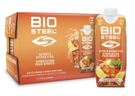 BioSteel Sports Hydration Drink, Iced Tea Lemonade (12 x 500 ml)