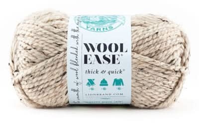 Lion Brand Wool-Ease Thick & Quick Solid Yarn, Oatmeal