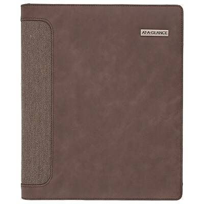 Day Runner Harrison 8.5 x 11 Weekly & Monthly Personal Organizer, Faux Leather Cover, Brown (307-0304)