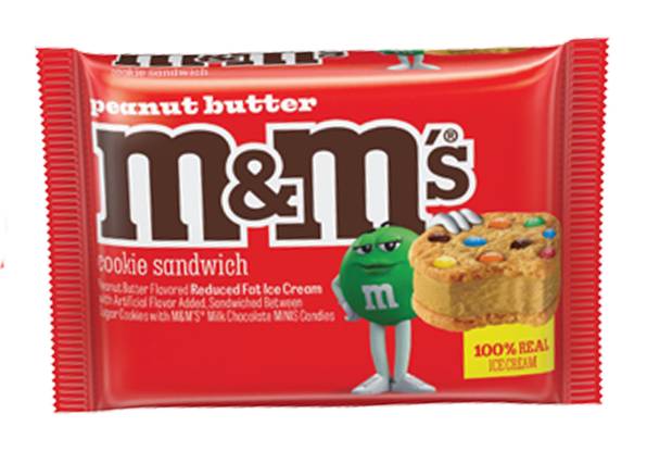 M&M Peanut Butter Ice Cream Sandwich 3.5oz