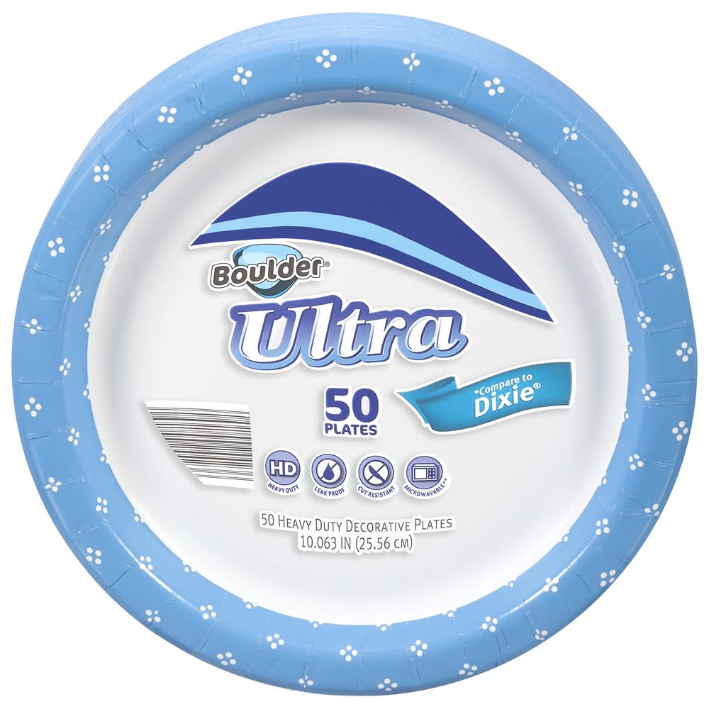 Boulder Canyon Ultra Heavy Duty Decorative Plates, 10.063 in (50 ct)