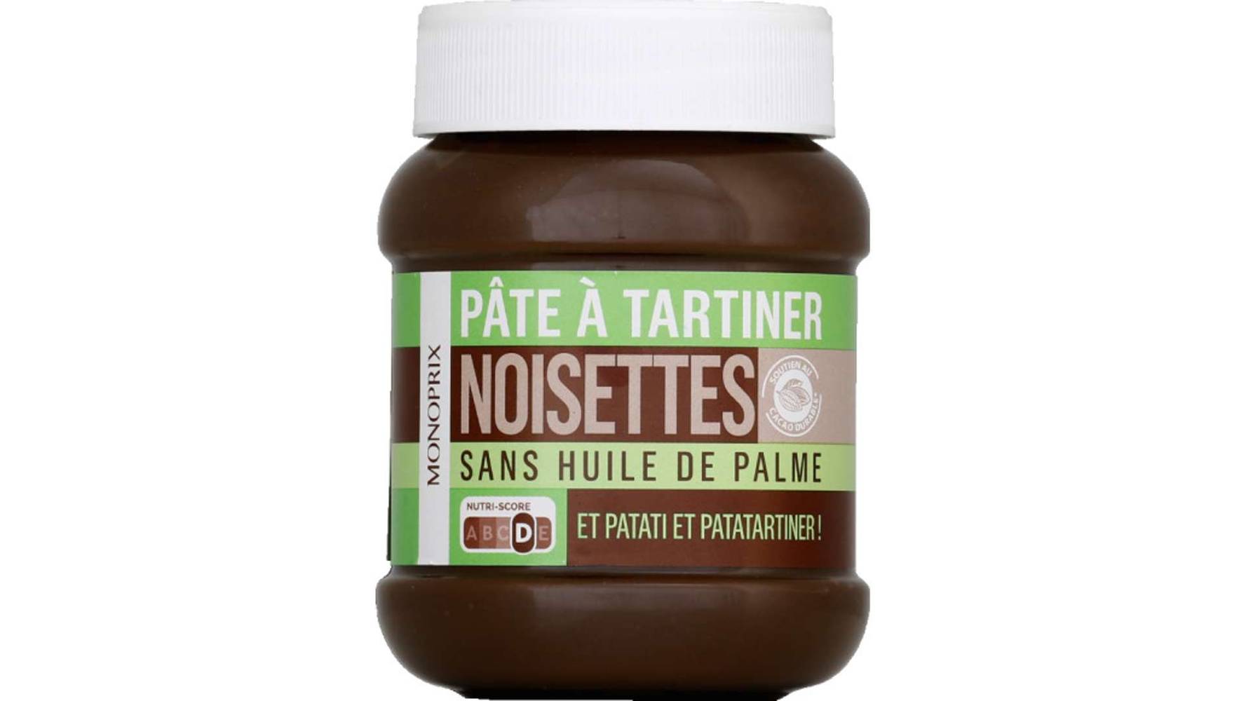 Monoprix Pâte @ tartiner noisettes, sans huile de palme Le pot de 400 g