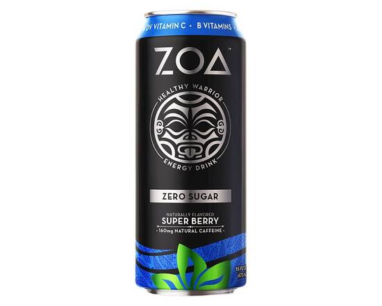Order ZOA Energy Super Berry 16oz food online from Chevron Extramile store, Everett on bringmethat.com