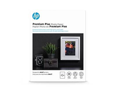 HP Premium Plus Glossy Photo Paper, 5 x 7, 60 Sheets/Pack (CR669A)