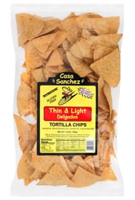 Casa Sanchez Foods Tortilla Chips Thin & Light- 14 Oz