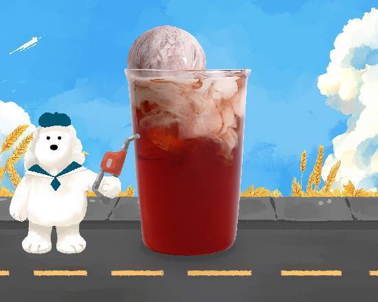 珈琲雪藏胭脂 Peach Black Tea with Coffee Ice Cream