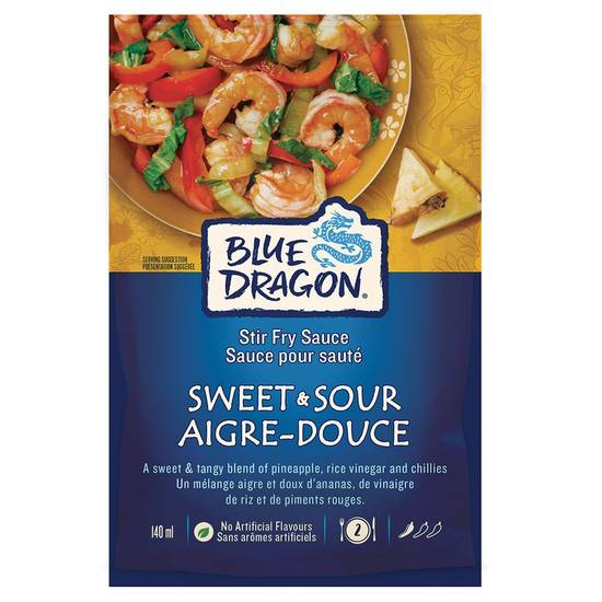 Blue Dragon · Sauce pour sauté aigredouce (140 ml) - Sweet & sour stir fry sauce (140 mL)