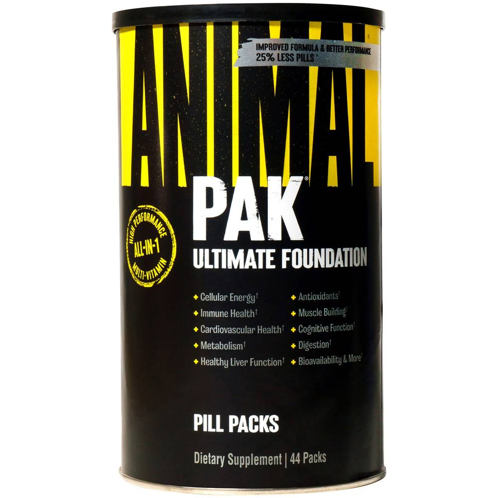 Universal Nutrition Animal Pak Ultimate Updated Formula Less Pills (44 ct)