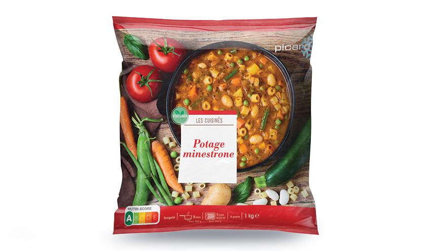 Potage minestrone, portionnable