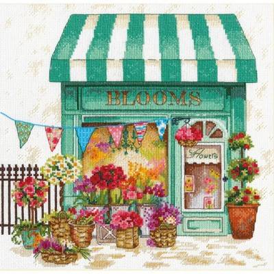 Dimensions Counted Cross Stitch Kit 12"X12"-Blooms Flower Shop (14 Count)