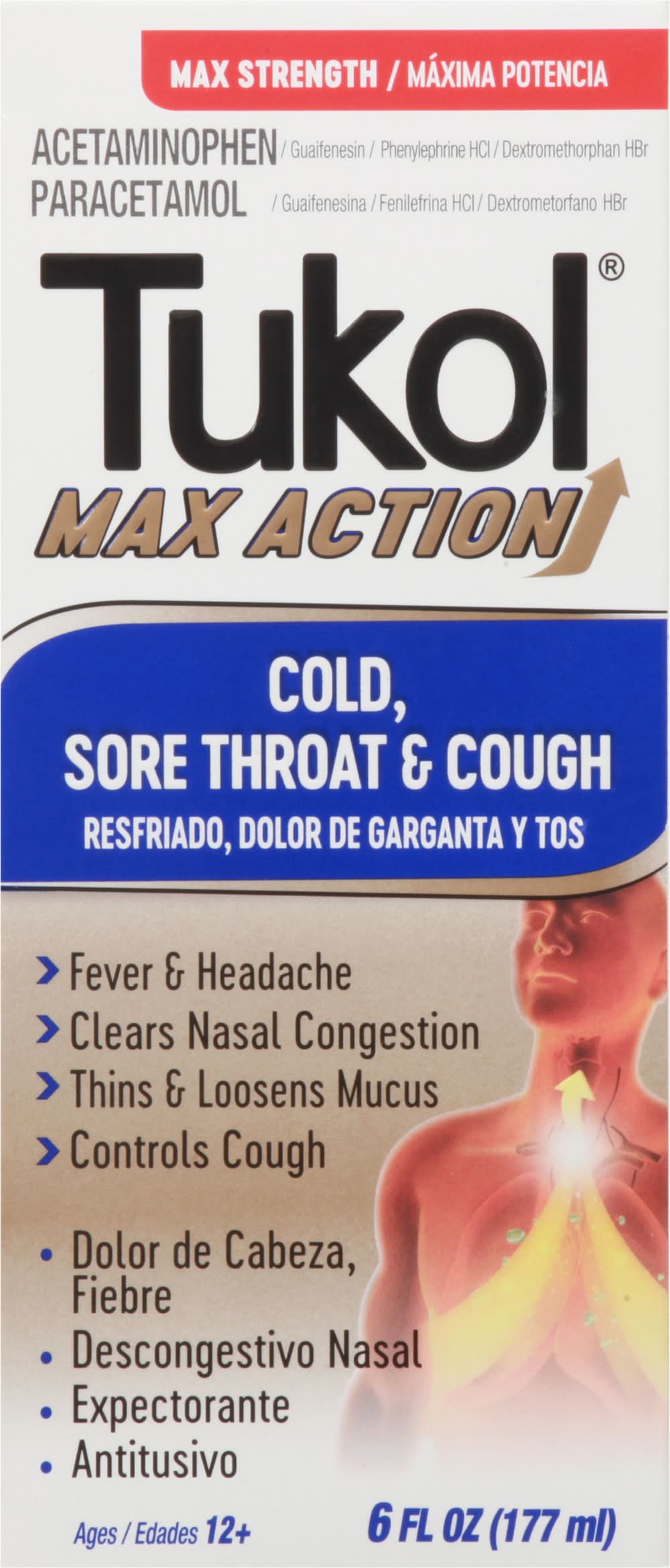Tukol Max Action Cold Sore Throat & Cough (6 fl oz)