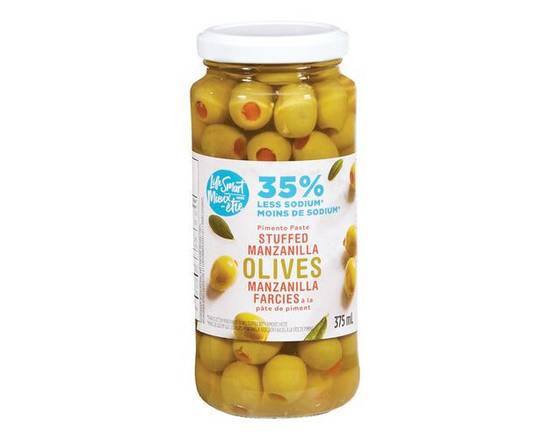 Life Smart · Manzanilla farcies (100 units) - Stuffed manzanilla olives (375 mL)