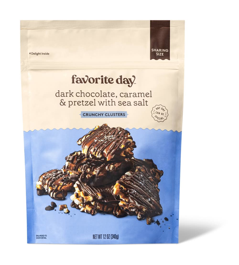 Favorite Day Dark Chocolate , Caramel , Pretzel With Sea Salt Crunchy Clusters (6.5 oz)