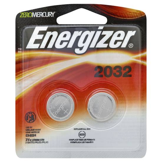 Energizer 2032 Lithium 3v Batteries (2 ct)