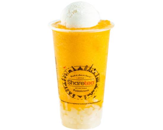 Peach Tea Ice Blended with Lychee Jelly