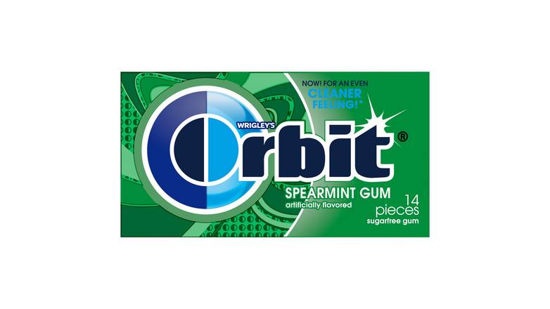 Orbit Spearmint Sugar Free Chewing Gum,14 Piece