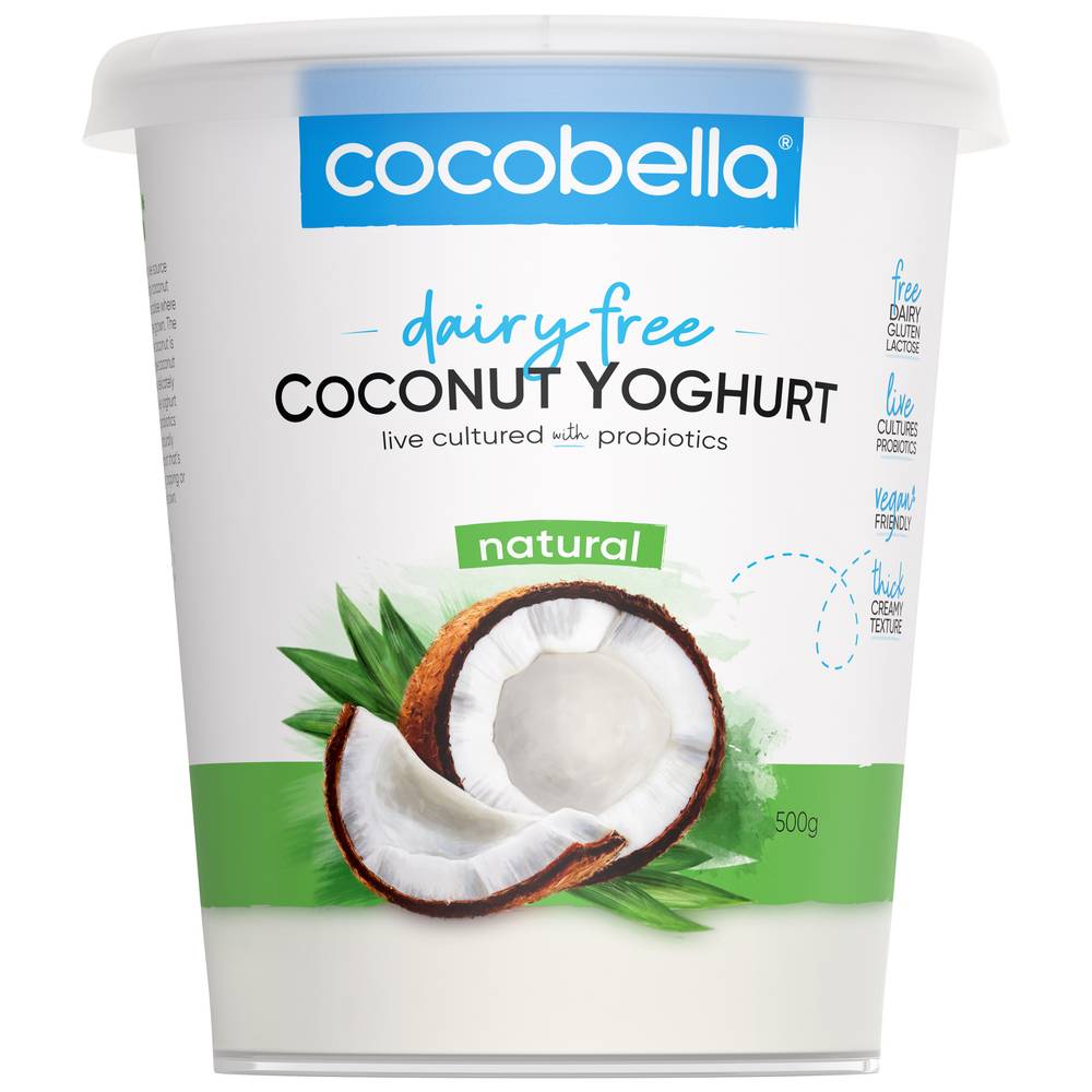 Cocobella Dairy Free Natural Yoghurt, Coconut (500g)
