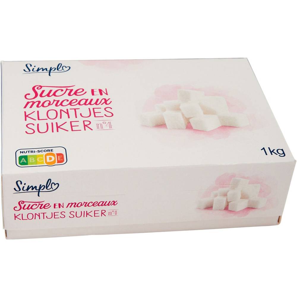 Sucre en morceaux n°4 SIMPL - la boite d'1Kg