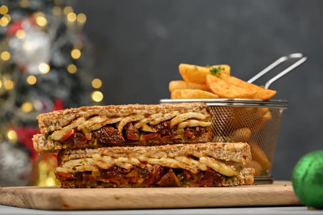 Halloumi and Sundried Tomato Sandwich