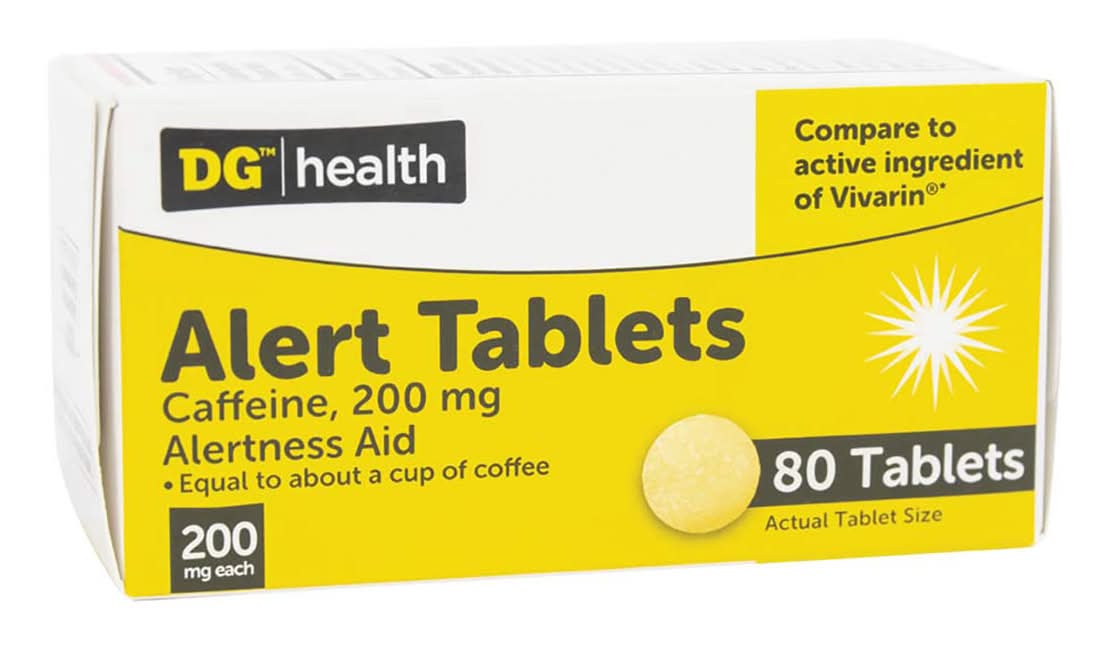 DG Health 200 Mg Caffeine Alert Tablets (80 ct)