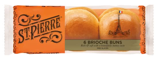 St. Pierre Brioche Burger Buns (6 pack)