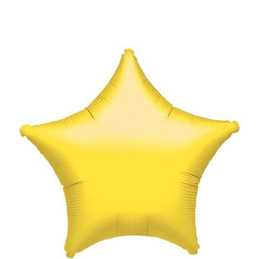 Uninflated Yellow Star Foil Balloon, 19in