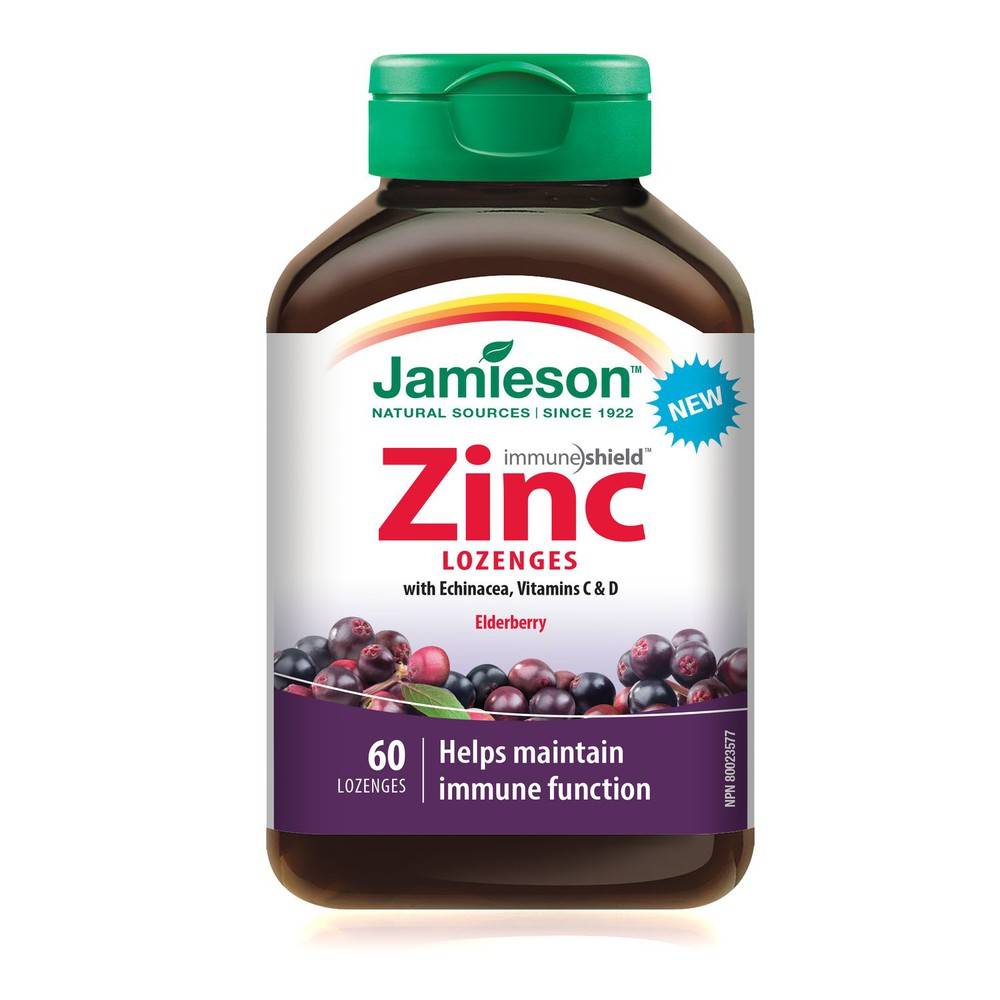 Jamieson Immune Shield Zinc Lozenges Elderberry (10 g)