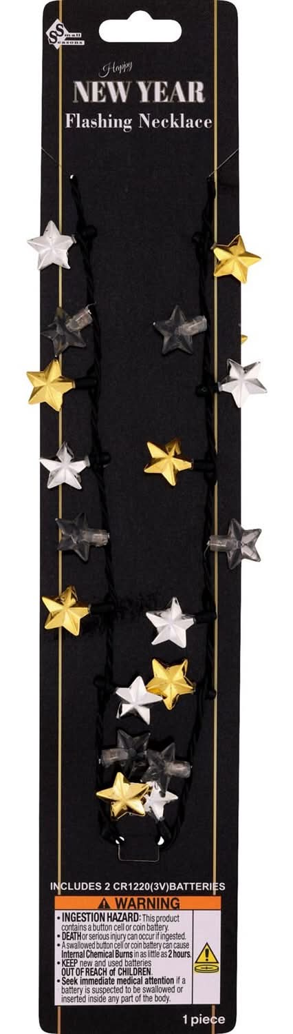 Small Seasons New Year Flashing Stars Necklace