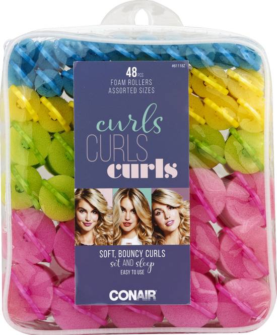 Conair Soft Bouncy Curls Foam Rollers (48 ct)