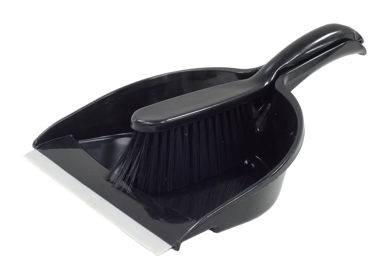 All Set Black Dustpan And Brush Set