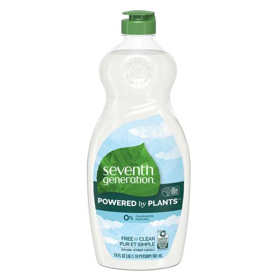 Seventh Generation Free & Clear Fragrance Free Liquid Dish Soap 19oz