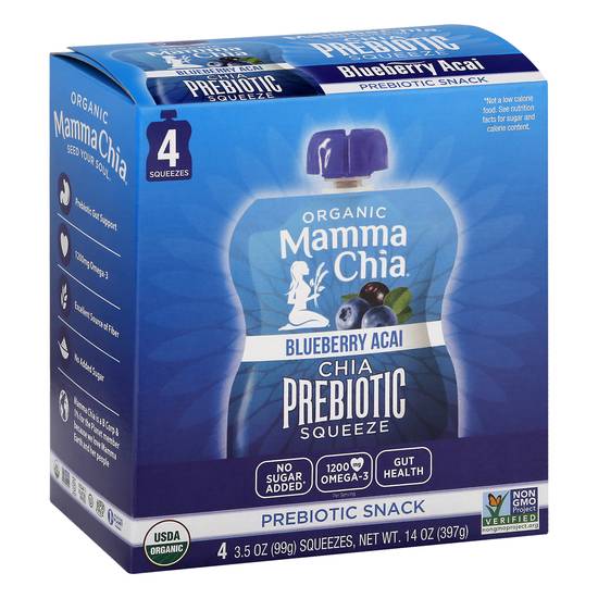 Mamma Chia Prebiotic Squeeze (blueberry acai)