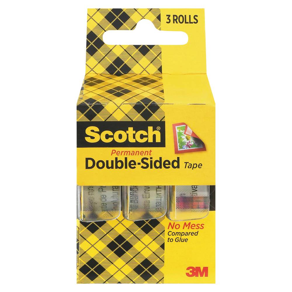 Scotch Permanent Double-Sided Tape (3 ct)