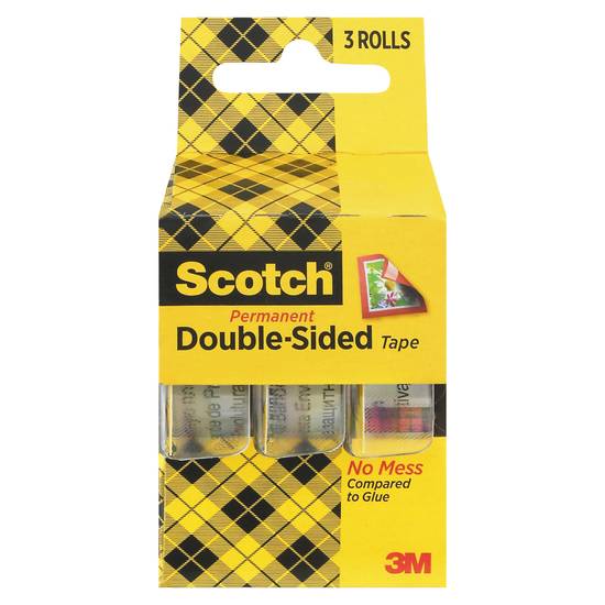 Scotch Permanent Double-Sided Tape (3 ct)