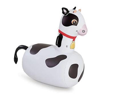 White Makin' Mooves Inflatable Ride-On Hop 'n Go Cow