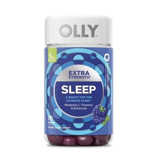 OLLY Extra Strength Sleep Gummy Supplements, Blackberry Zen, 70 CT
