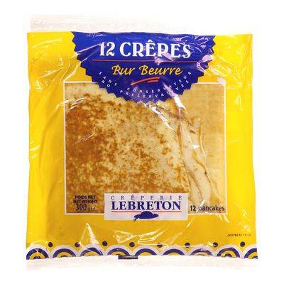 Crêperie lebreton crêpes pur beurre (12 crêpes, 300 g) - pure butter crepes (12 pancakes, 300 g)