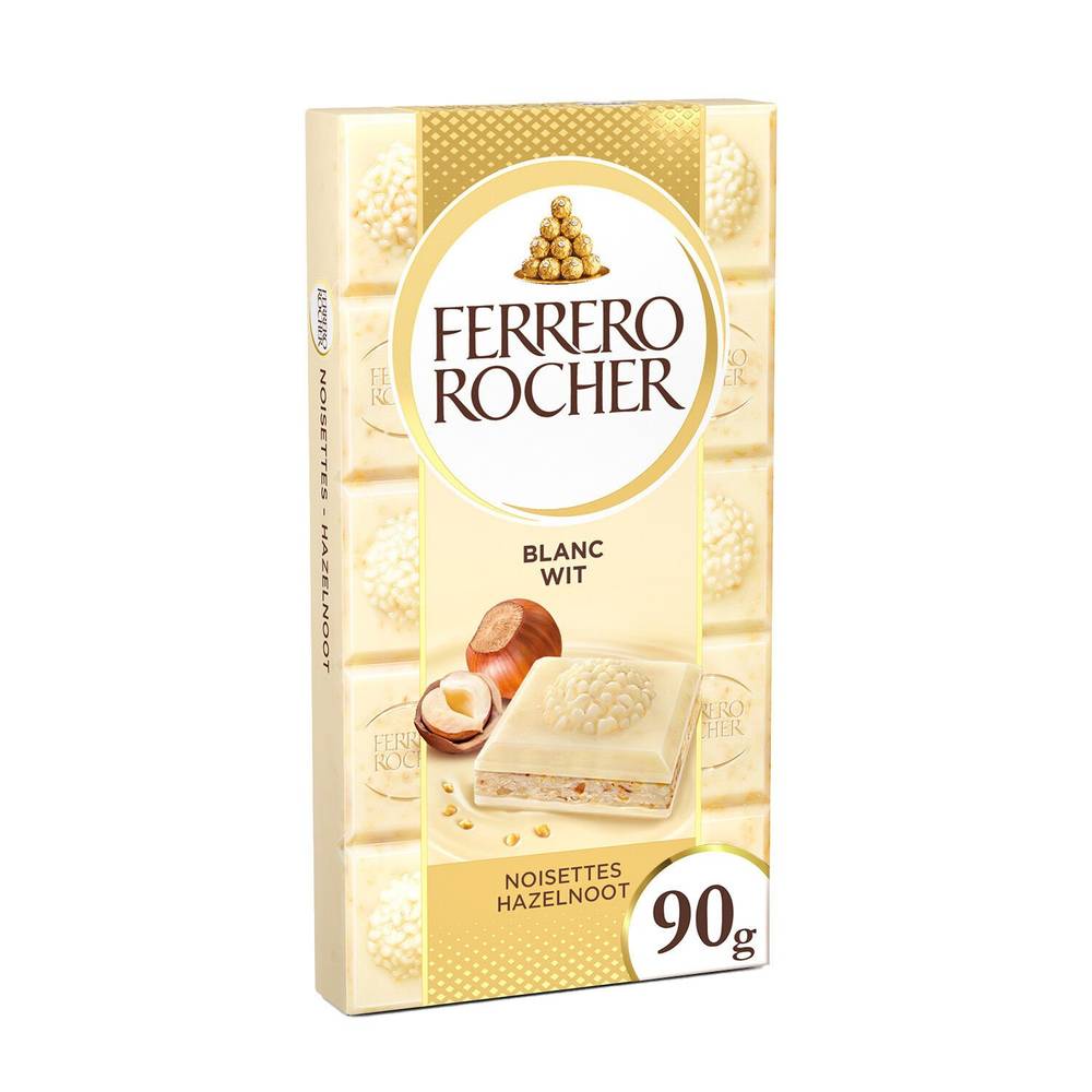 Tablette de chocolat Blanc Noisettes FERRERO ROCHER - 90g