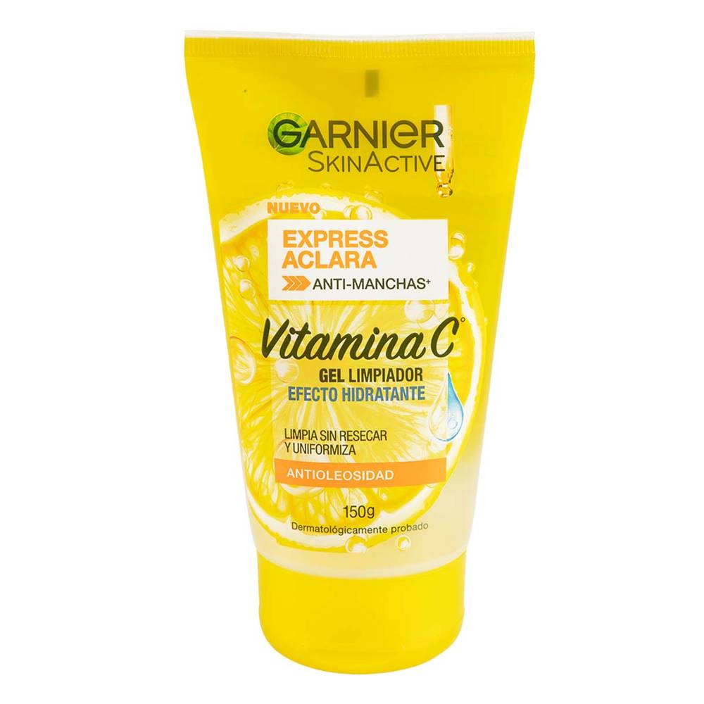 Garnier gel limpiador facial express aclara vitamina c