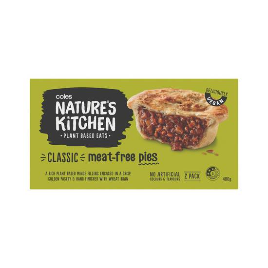 Coles Vegan Meat Free Pies 2 Pack 400g