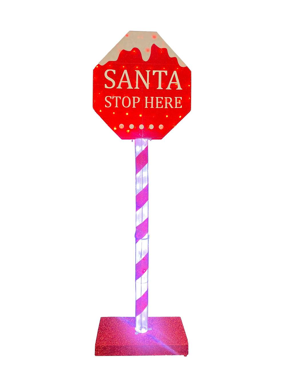 Holiday Living 6-ft LED Santa Stop Here Sign | ES67-605