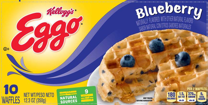 Eggo Kellogg's Blueberry Waffles (10 ct)