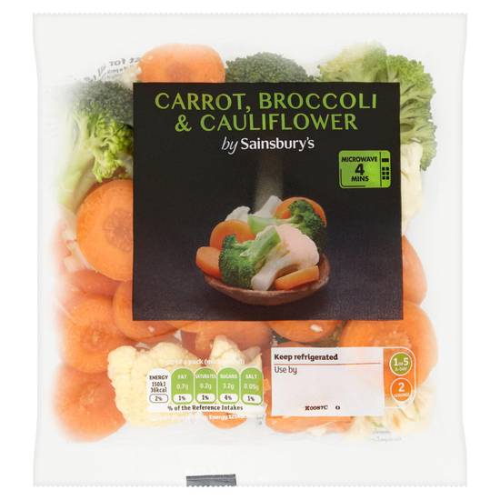 Sainsbury's Carrot,  Cauliflower & Broccoli 240g