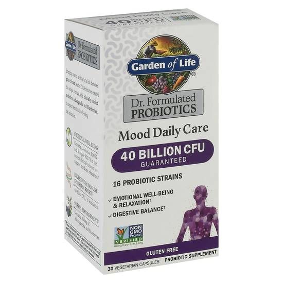 Garden Of Life Dr. Formulated Probiotics Mood Daily Care Vegetarian Capsules (30 ct)