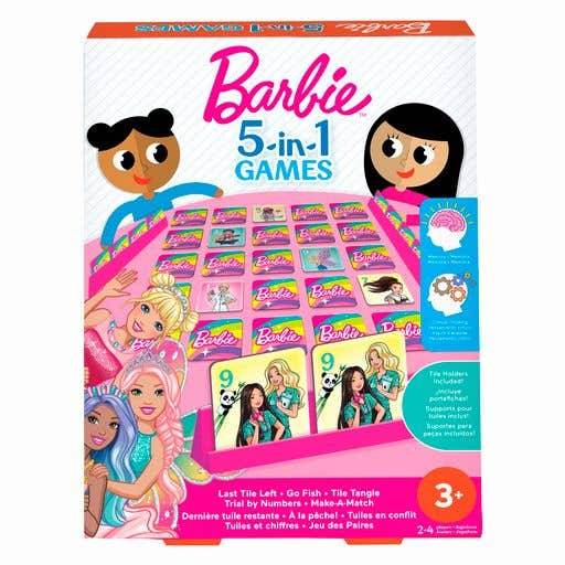 Barbie juego de mesa 5 en 1